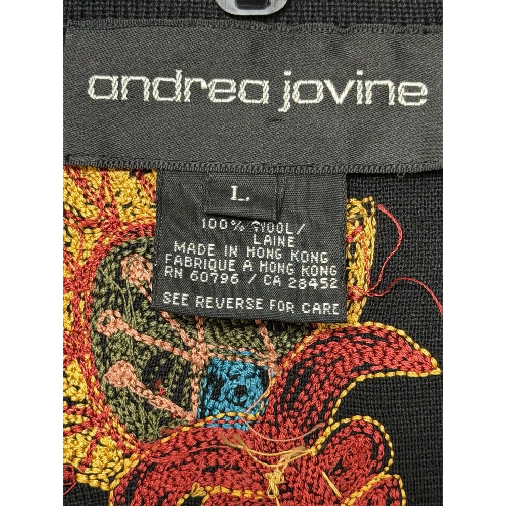Vtg Boho Wool Vest Womens L Colorful Art Artsy Earthy - Picture 4 of 6